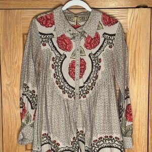 Free People -  Western Rose Mini Swing Dress - Size Medium